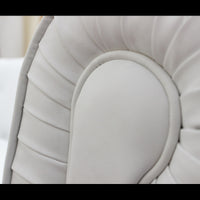 DIVANO 2 POSTI CHESTERFIELD IN ECOPELLE BIANCO