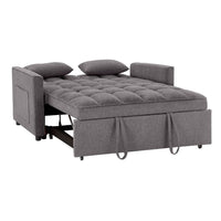 Divano 2 posti con letto estraibile grigio 135x93x78H Eiri