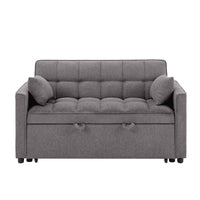 Divano 2 posti con letto estraibile grigio 135x93x78H Eiri