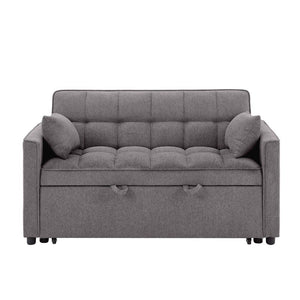 Divano 2 posti con letto estraibile grigio 135x93x78H Eiri