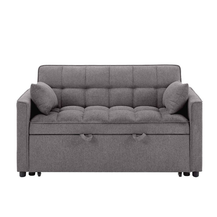 Divano 2 posti con letto estraibile grigio 135x93x78H Eiri