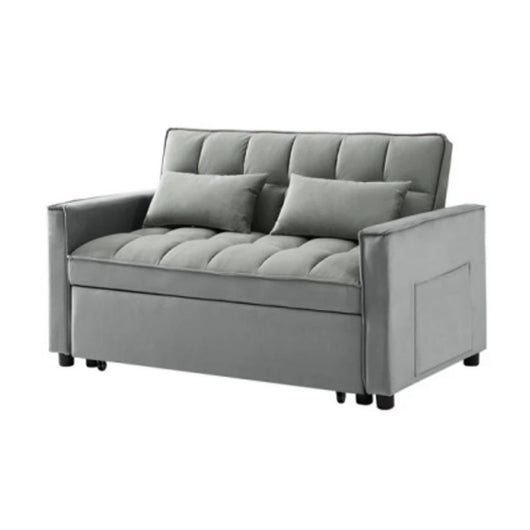 Divano 2 posti con letto estraibile grigio chiaro 135x93x78H Eiri
