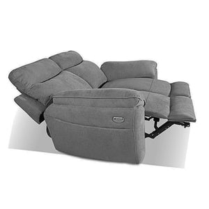 Divano 2 posti recliner manuale tessuto barrel90 grigio Boston 160x100x102H