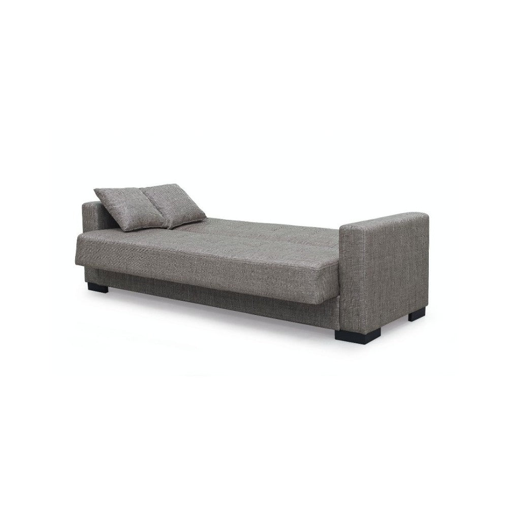 Divano 3 posti funzione letto contenitore NewMalpensa in tessuto cappuccino 225x88x94h