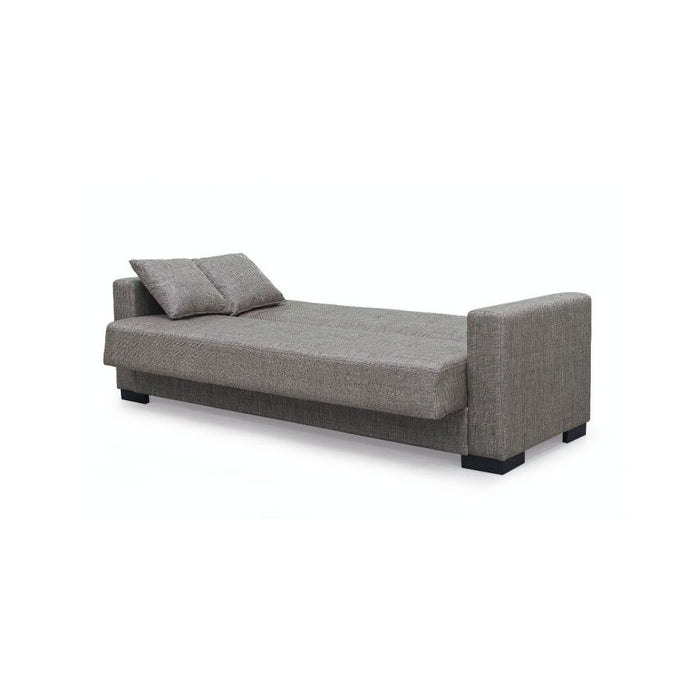 Divano 3 posti funzione letto contenitore NewMalpensa in tessuto cappuccino 225x88x94h
