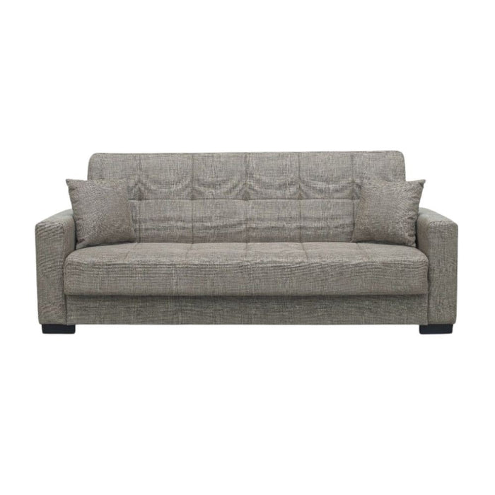 Divano 3 posti funzione letto contenitore NewMalpensa in tessuto cappuccino 225x88x94h