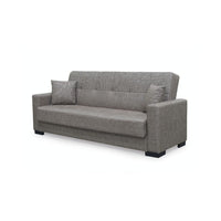 Divano 3 posti funzione letto contenitore NewMalpensa in tessuto cappuccino 225x88x94h