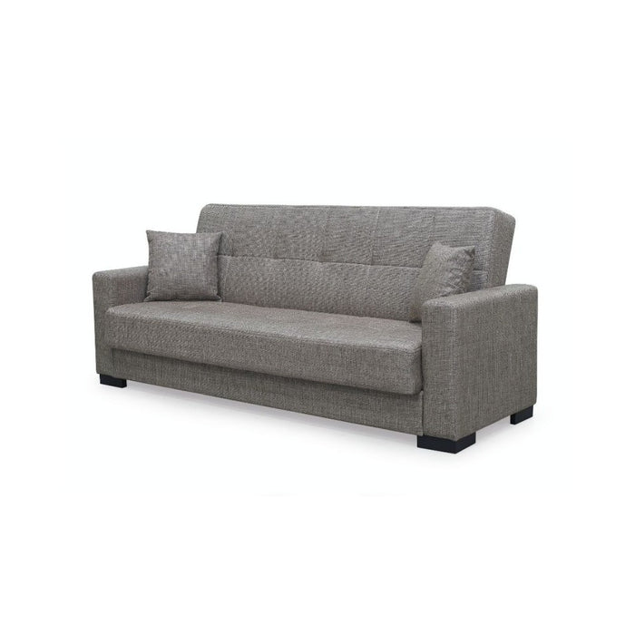 Divano 3 posti funzione letto contenitore NewMalpensa in tessuto cappuccino 225x88x94h