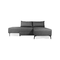 Divano 3 posti modulare con chaise longue trasformabile in letto Armada grigio 290x85x75H