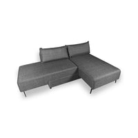 Divano 3 posti modulare con chaise longue trasformabile in letto Armada grigio 290x85x75H