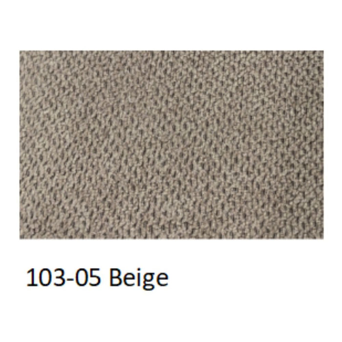 Divano 3 Posti Nutmeg con pouf in tessuto beige 196x76x86H