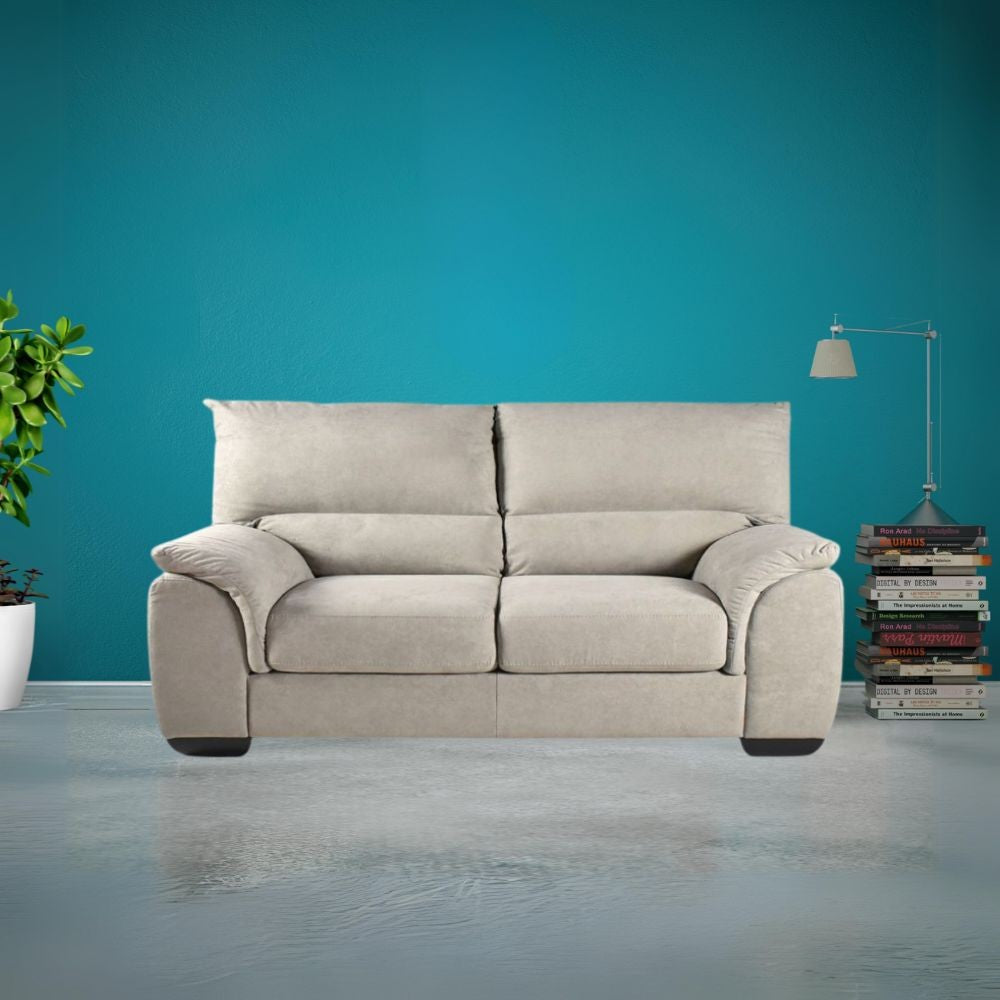 Divano 3 posti Atene in tessuto queen 198x90x100h colore taupe