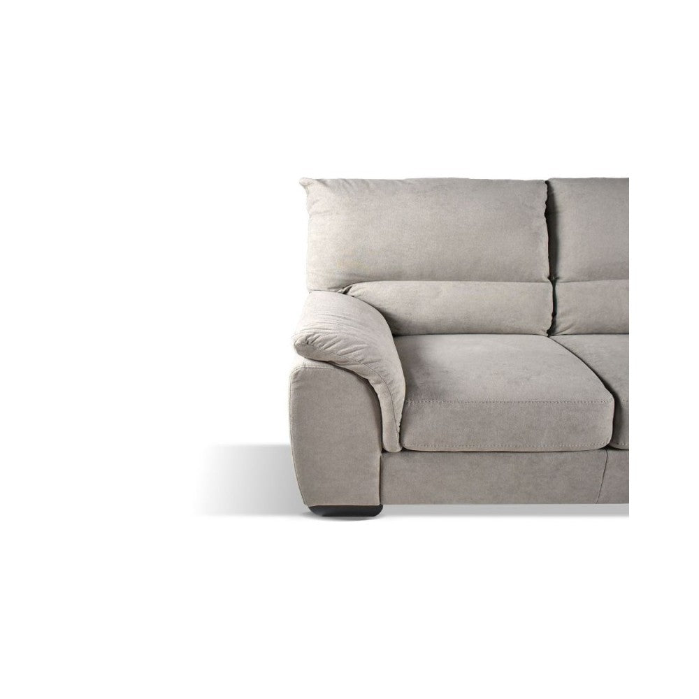 Divano 3 posti Atene in tessuto queen 198x90x100h colore taupe