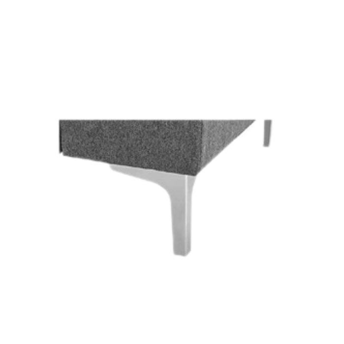 Divano angolare destro tessuto grigio Dina con bracciolo porta oggetti 218X172X87H