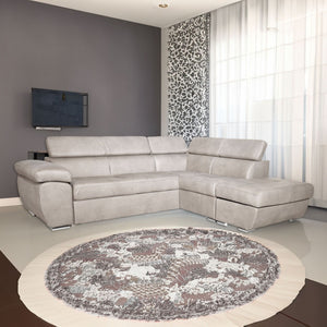 Divano angolare Fiona con penisola destra colore grigio chiaro mozart 90