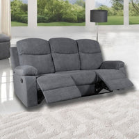 Divano Chicago 3 posti reclinabile colore grigio Twist 20