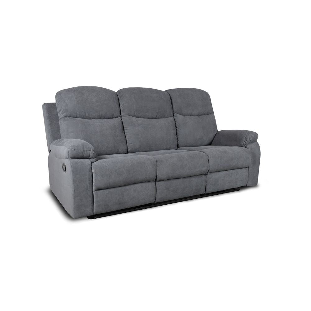Divano Chicago 3 posti reclinabile colore grigio Twist 20
