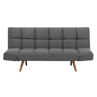 Divano con funzione letto e braccioli reclinabili Dube 181x81x86h colore grigio