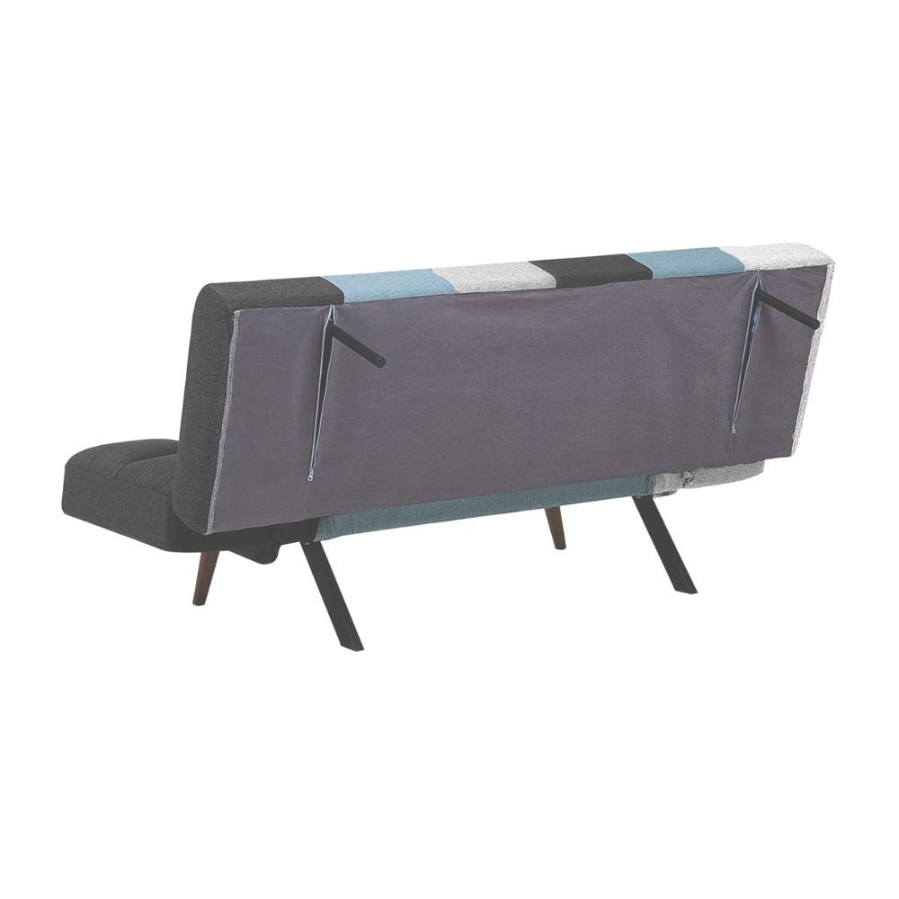 Divano con funzione letto e braccioli reclinabili Dube patchwork 181x81x86h