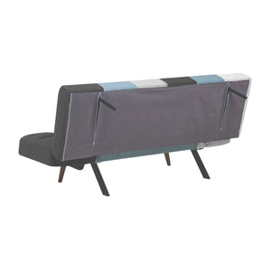 Divano con funzione letto e braccioli reclinabili Dube patchwork 181x81x86h