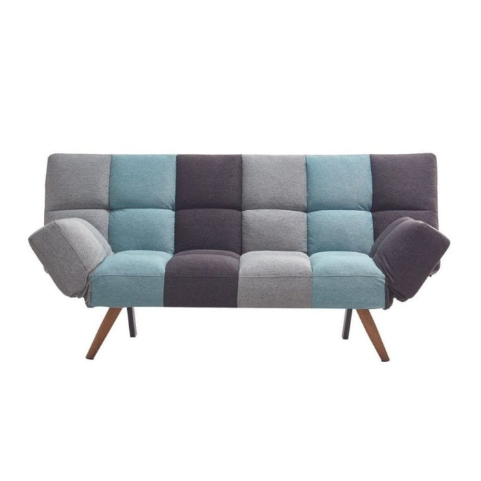 Divano con funzione letto e braccioli reclinabili Dube patchwork 181x81x86h