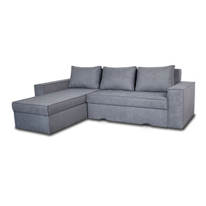 Divano con penisola contenitore reversibile grigio cenere Olymp-M Enjoy23