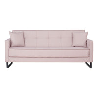 Divano funzione letto e contenitore Legen 3 Posti in vellutino rosa antico 210x85x87H