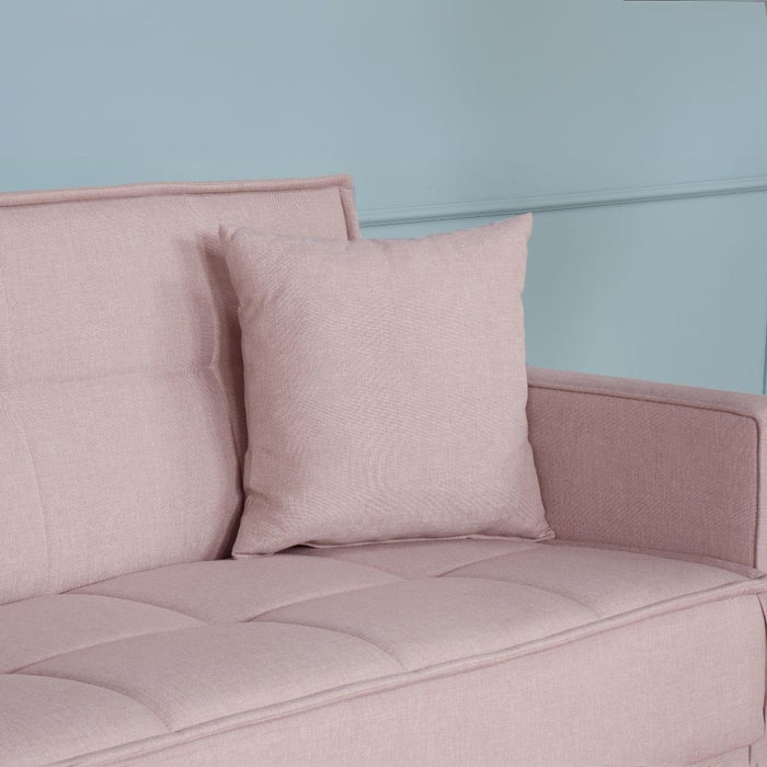 Divano funzione letto e contenitore Legen 3 Posti in vellutino rosa antico 210x85x87H