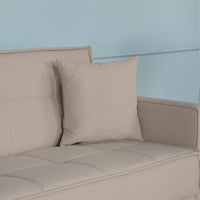 Divano funzione letto e contenitore Legen 3 Posti in vellutino tortora 210x85x87H