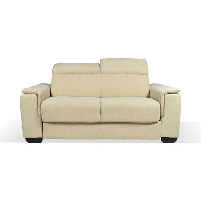 Divano Letto 2 posti in tessuto crema Mercurio 194x83x97H