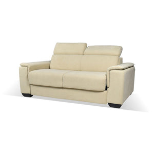 Divano Letto 2 posti in tessuto crema Mercurio 194x83x97H