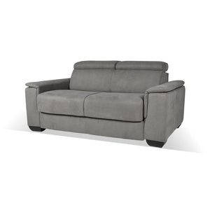 Divano Letto 2 posti in tessuto grigio Mercurio 194x83x97H