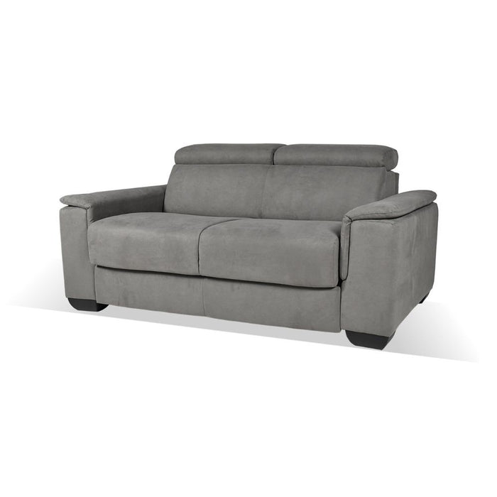 Divano Letto 2 posti in tessuto grigio Mercurio 194x83x97H
