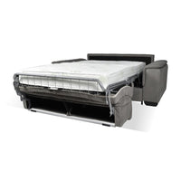 Divano Letto 2 posti in tessuto grigio Mercurio 194x83x97H