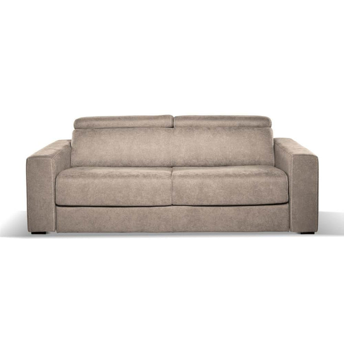 Divano letto 3 posti Crien tessuto Roma10 taupè 205x97x83H