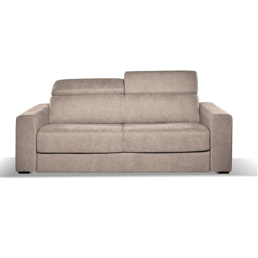 Divano letto 3 posti Crien tessuto Roma10 taupè 205x97x83H