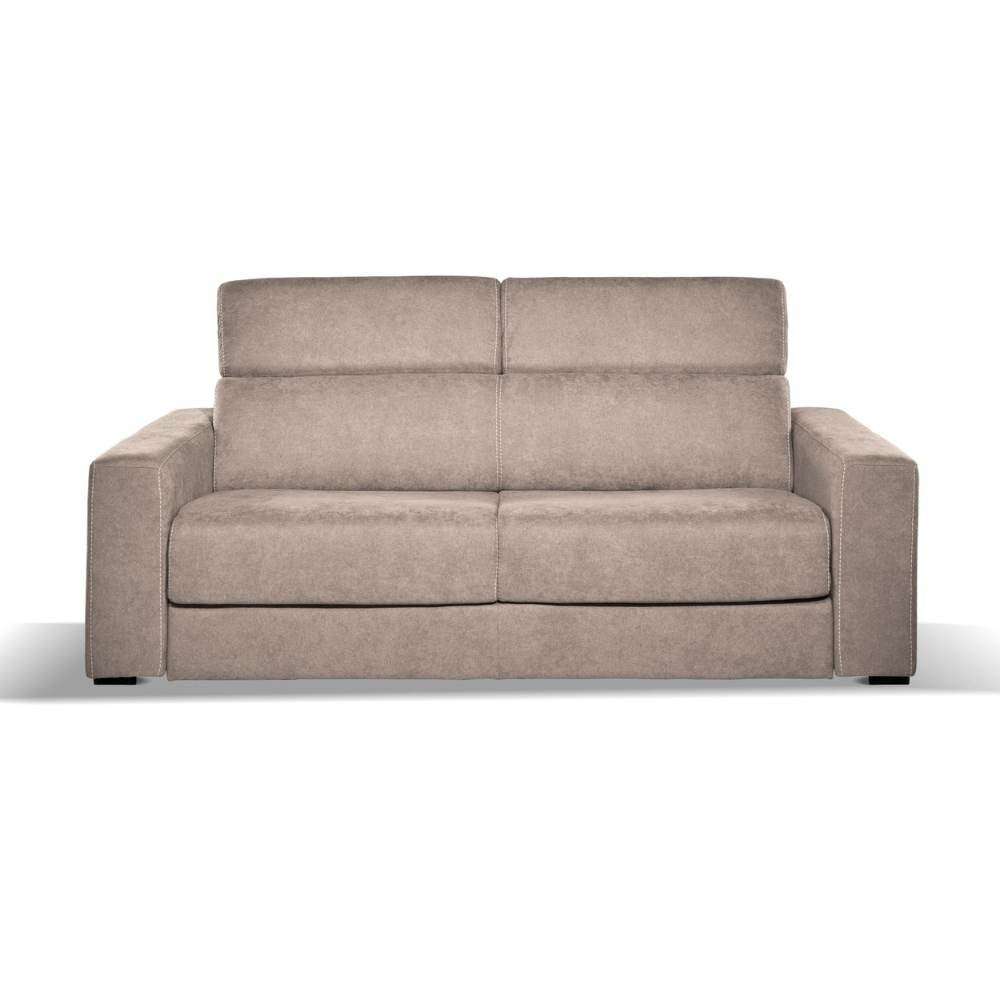 Divano letto 3 posti Crien tessuto Roma10 taupè 205x97x83H