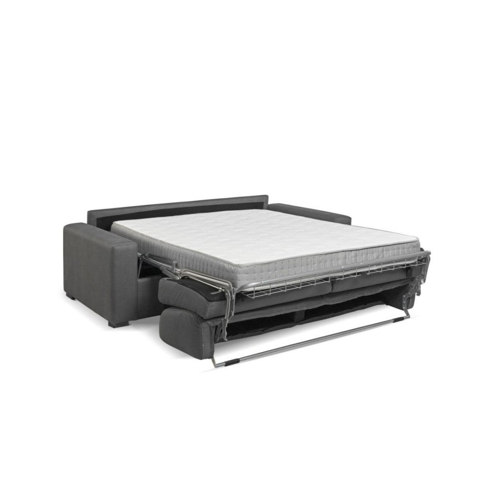 Divano letto 3 posti Flash tessuto Roma06 colore camel 199x98x84h