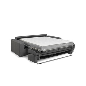 Divano letto 3 posti Flash tessuto Roma06 colore camel 199x98x84h