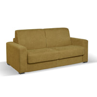 Divano letto 3 posti Kriog tessuto Barrel48 senape 197x96x90h