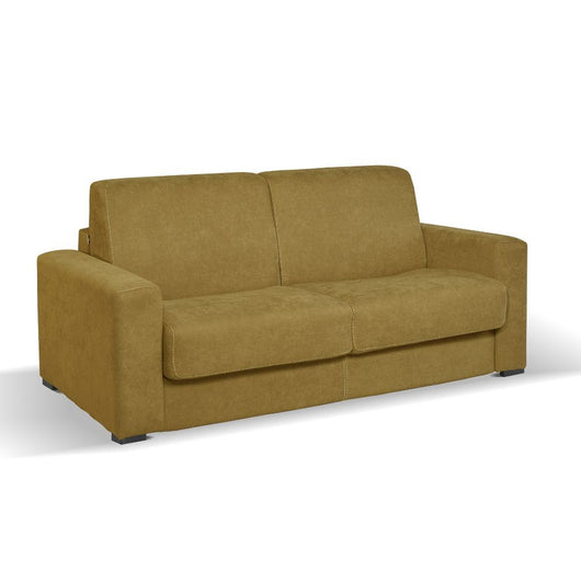 Divano letto 3 posti Kriog tessuto Barrel48 senape 197x96x90h