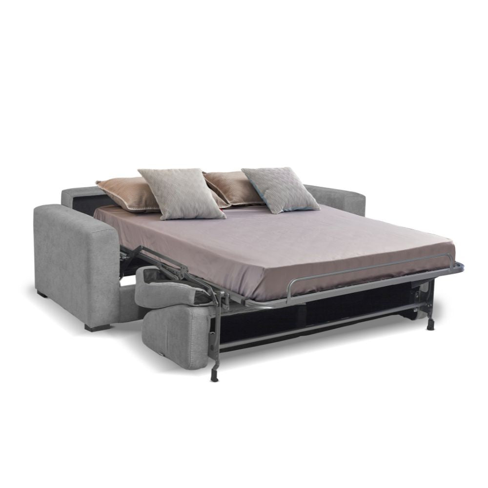 Divano letto 3 posti Kriog tessuto Roma23 grigio 197x96x90h