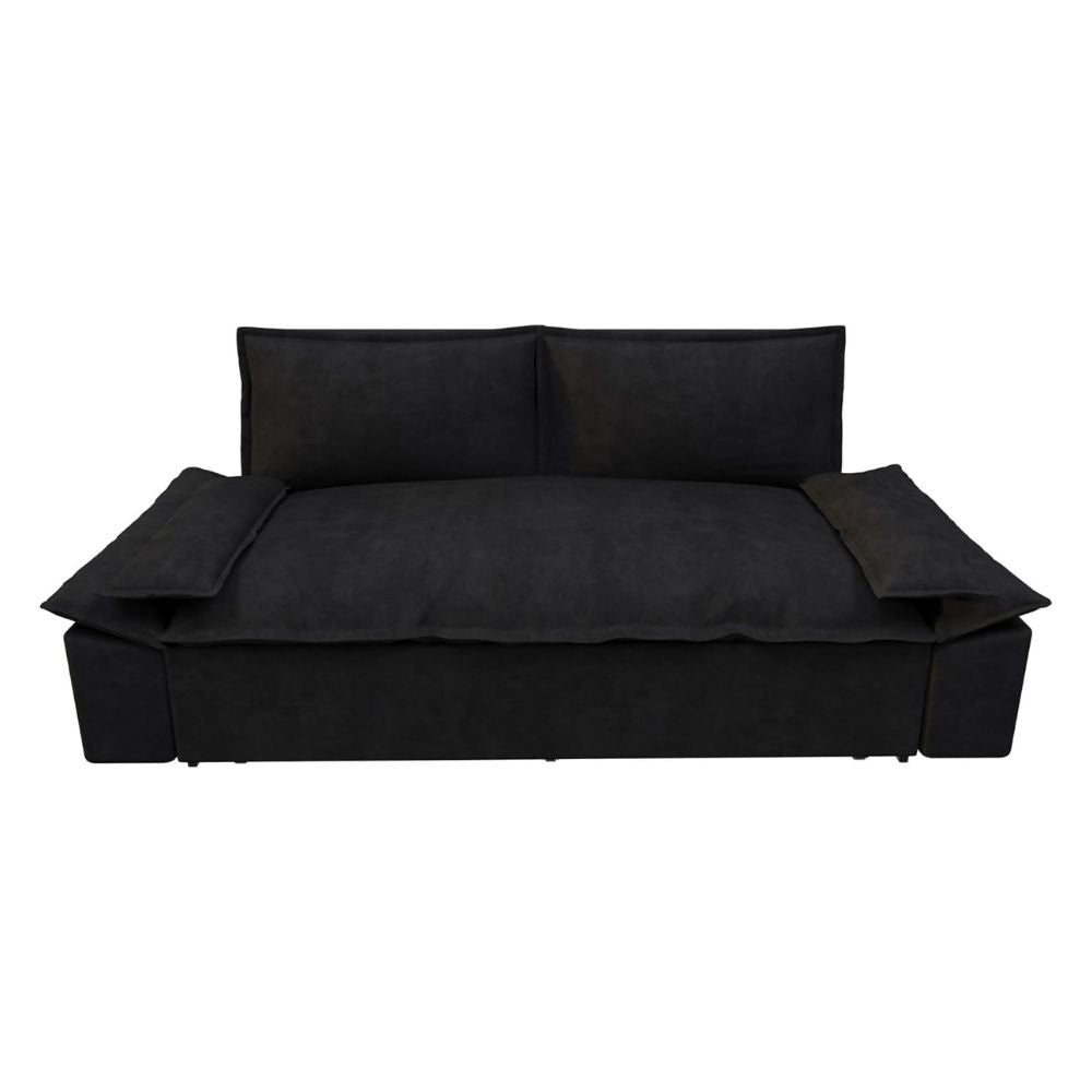 Divano letto Belly 2 posti colore nero 185x85x85H