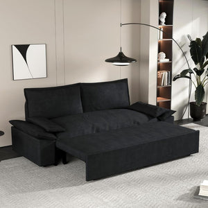 Divano letto Belly 2 posti colore nero 185x85x85H