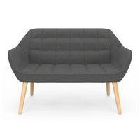 IDMarket - Divano letto CASTILLE in tessuto grigio antracite