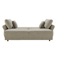 Divano Letto con topper Loki colore tortora 245x105x92H