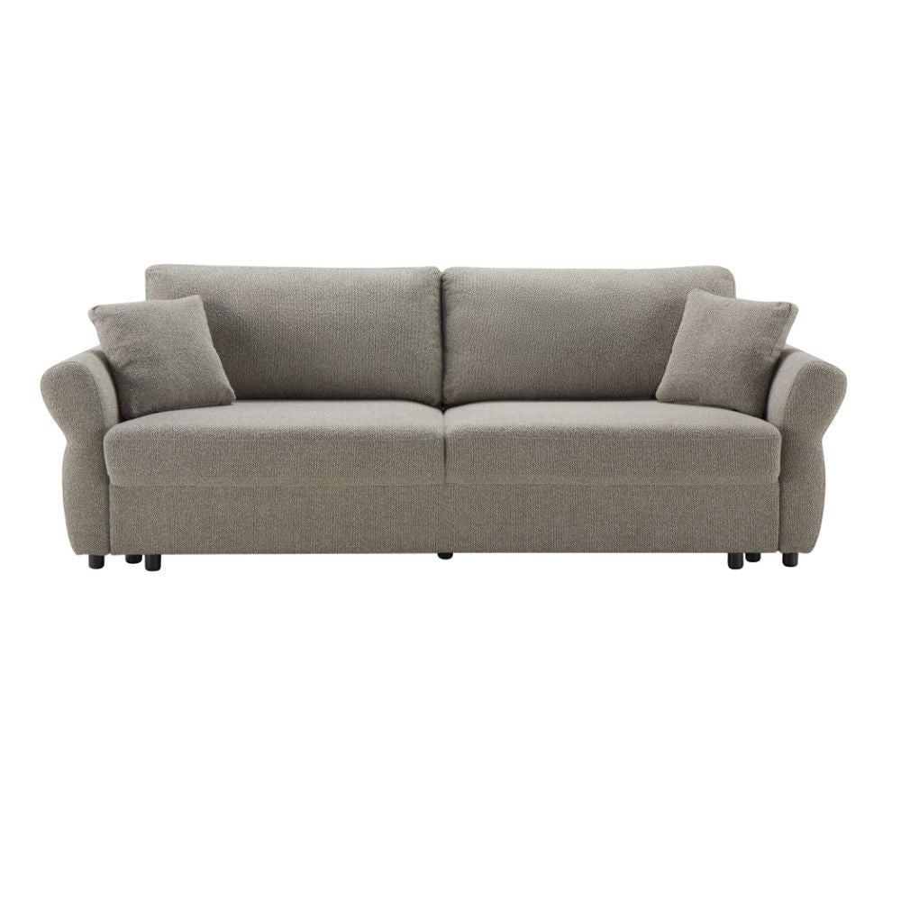 Divano Letto con topper Loki colore tortora 245x105x92H