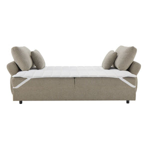 Divano Letto con topper Loki colore tortora 245x105x92H