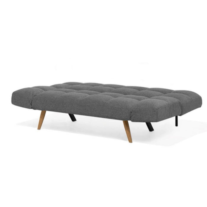 Divano letto Dube con braccioli pieghevoli in tessuto grigio