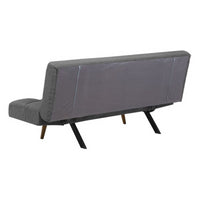 Divano letto Dube con braccioli pieghevoli in tessuto grigio